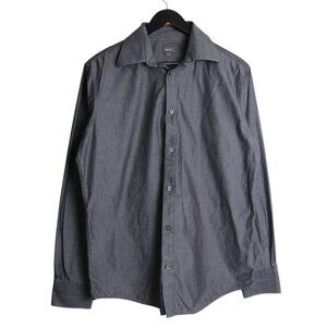 Vintage Mexx Men's Button Down Long Sleeve Shirt Charcoal Gray Size Large